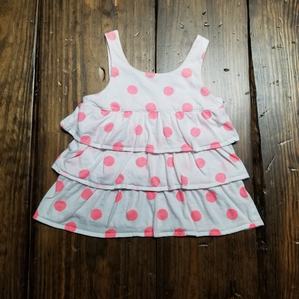 Carter's Polka Dot Ruffled Tank Shirt